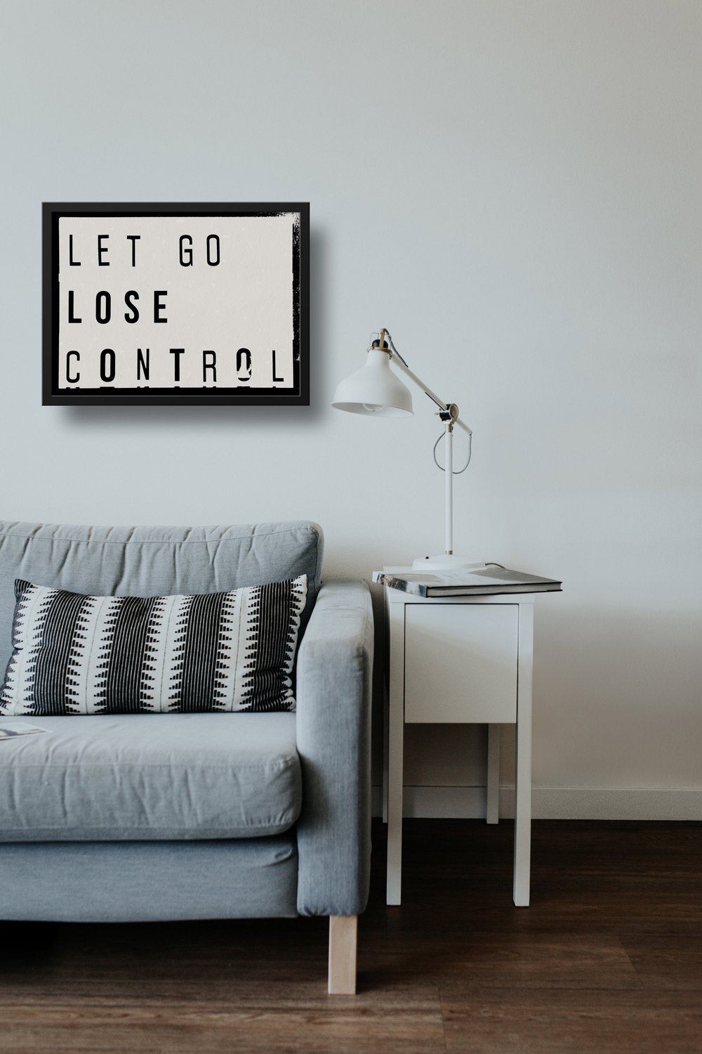 Let Go Lose Control Lightbox Quote