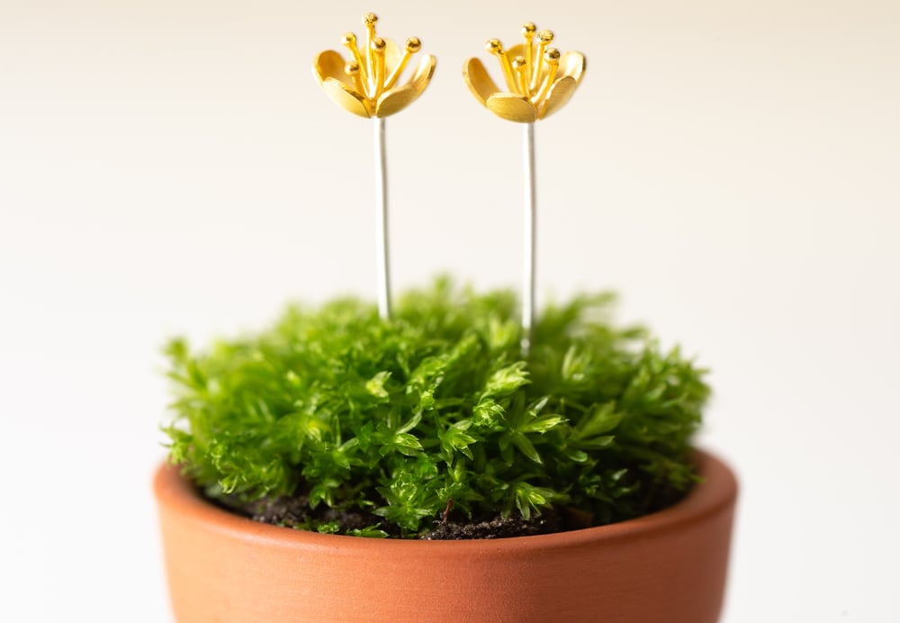 Image of Buttercup stem earrings