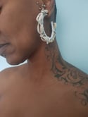 Cowrie Shell Hooped Ear-Rings 