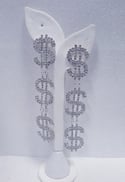 Crystal Dollar $ign Fashion Dangle Earrings 