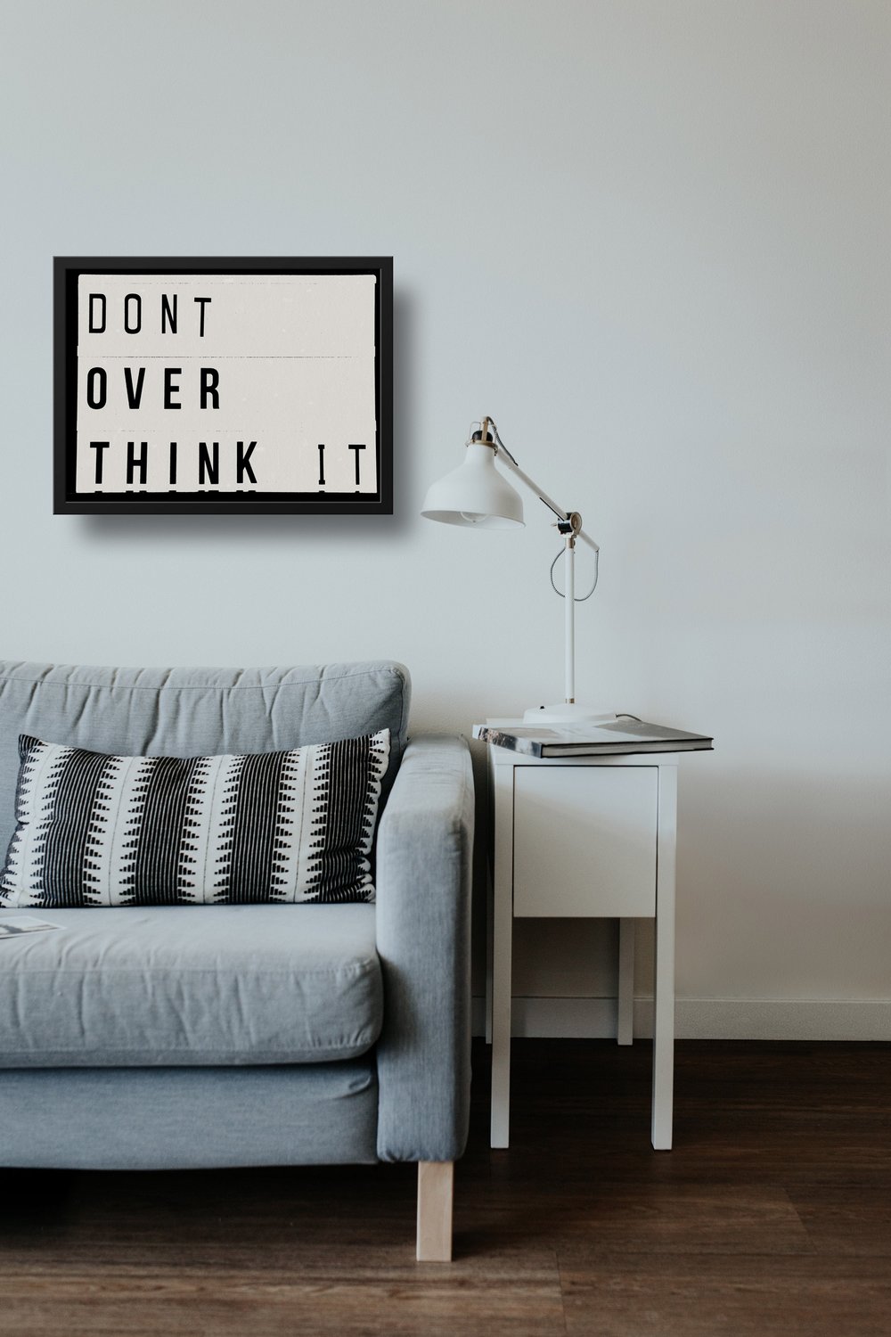 Don't Overthink It Lightbox Quote