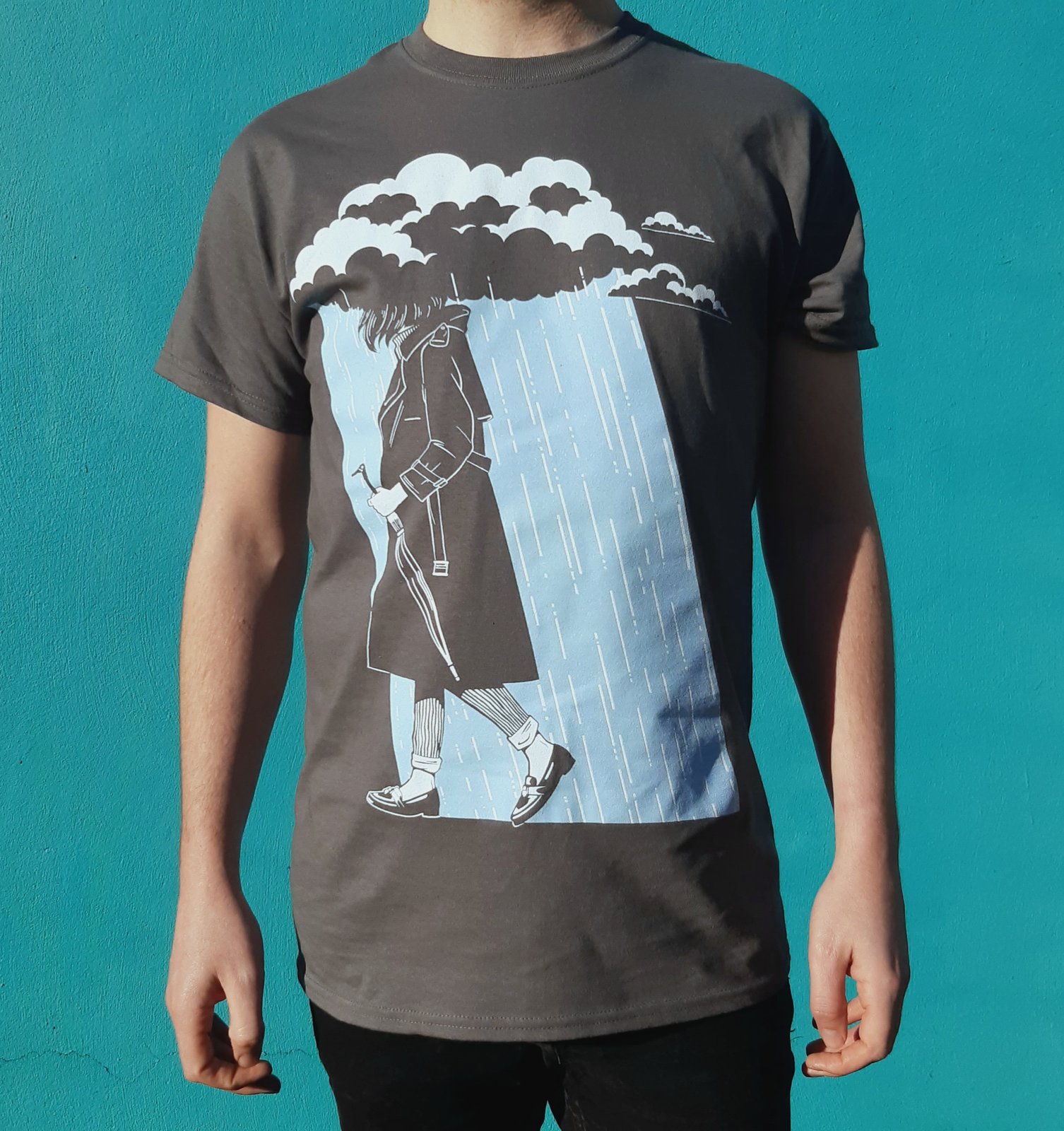 'Catharsis' Limited Edition T-Shirt - Blue on Grey