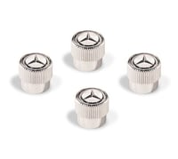 Chrome Valve Stem Caps Set of 4 SILVER