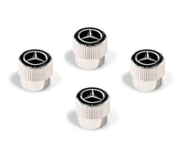  Chrome Valve Stem Caps Set of 4 BLACK