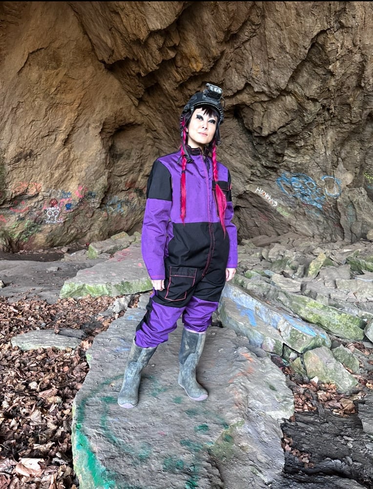 Purple/Black Unisex Cave Suit | sophireaptress