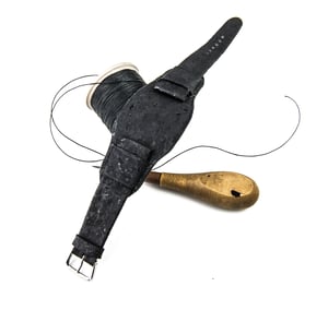 Image of Black Meterorite Cork Bund Strap 