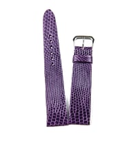 Image 4 of Hand-rolled Cardinal Purple Lizard rembordé watch strap