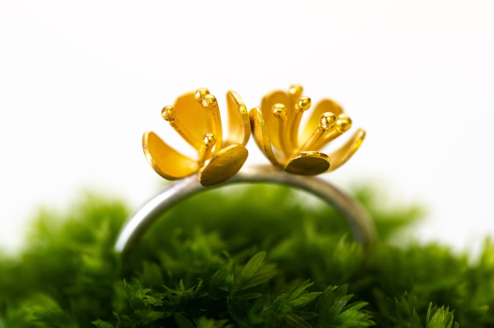 Image of Buttercup double flower ring