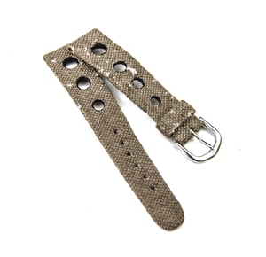 Image of Hand-rolled Military Canvas Rally rembordé watch strap