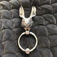 Vintage Polished Chrome Rabbit Door Knocker 