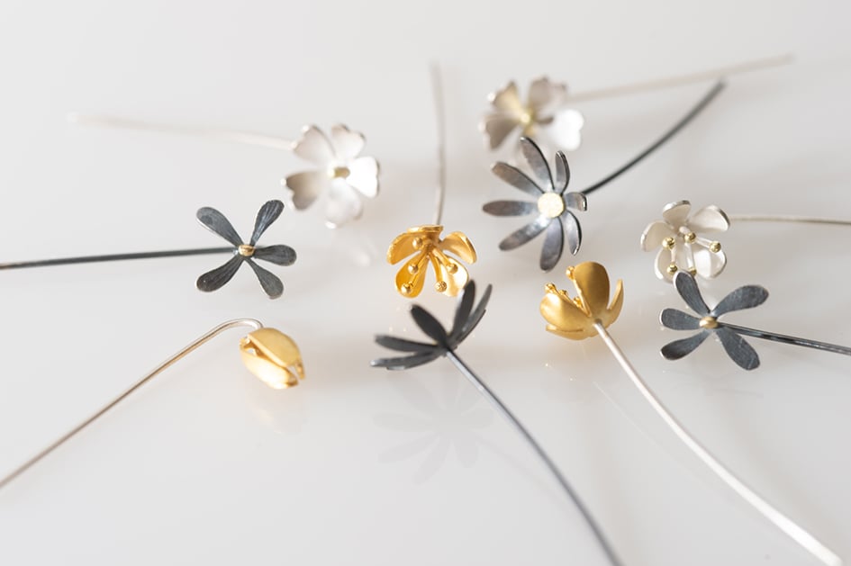 Image of Buttercup stem earrings