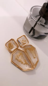 Image 2 of Dusted Bohemian Crystal Dangle Earrings