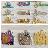 Stainless steel word charms A004