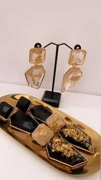 Image 3 of Large Bohemian Crystal Dangle Earrings