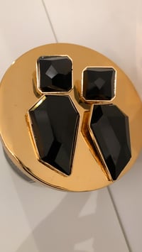Image 4 of Large Bohemian Crystal Dangle Earrings