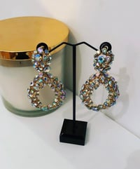 Image 2 of Rhinestone Pear Drop Earrings