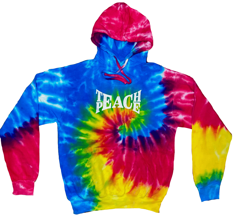 Rainbow Tie Dye Hoodie Mari Mocha 