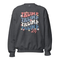 Image 4 of Retro Trump 24 Flowers Unisex Sweatshirt