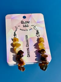 Image 3 of Yellow Agate & Tigers Eye Earrings