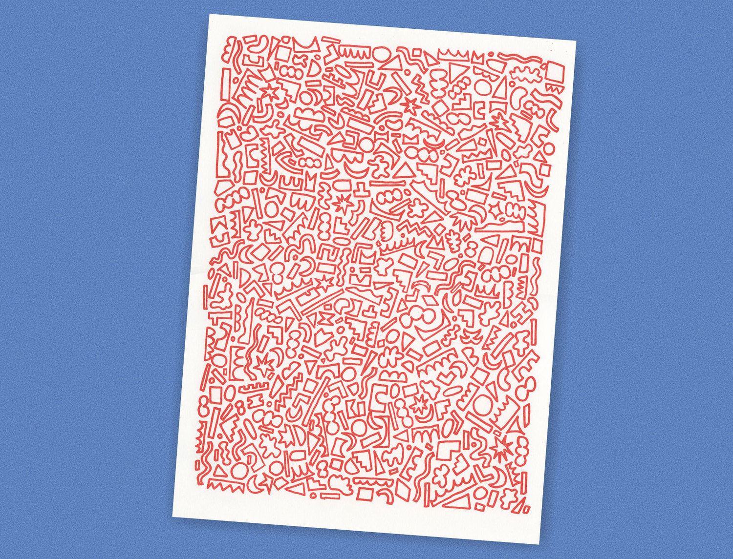 Image of RED SHAPES PRINT