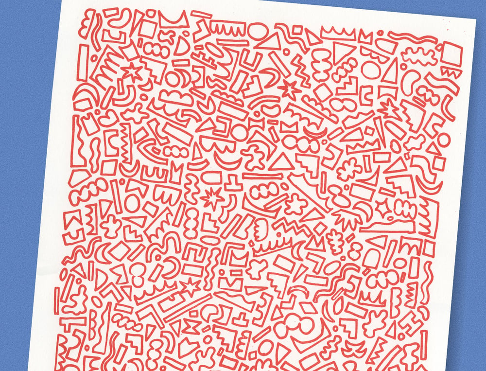 Image of RED SHAPES PRINT