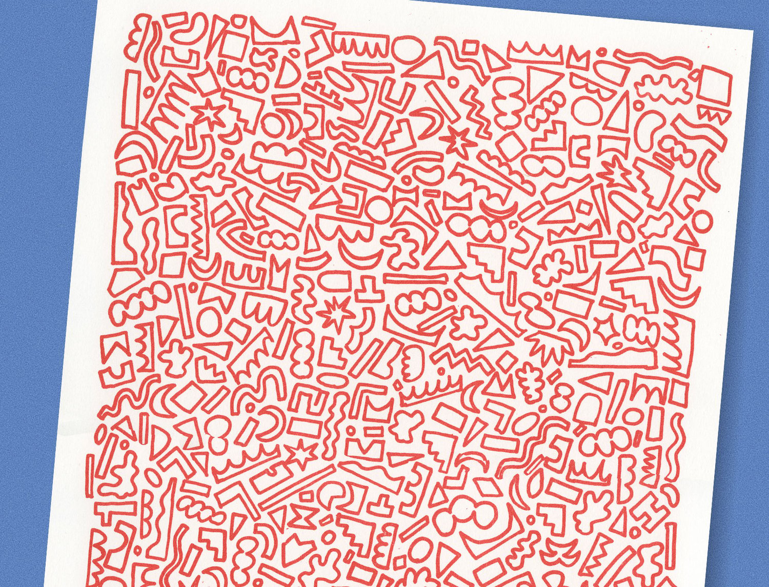 Image of RED SHAPES PRINT