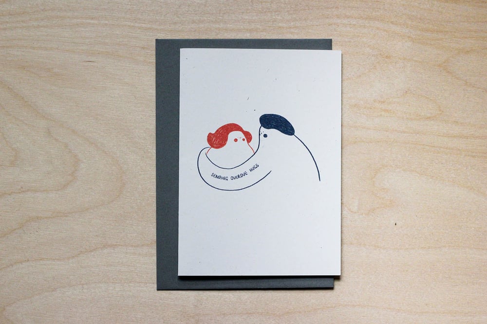 Image of MFEO Handmade 'Overdue Hug' Greeting Card
