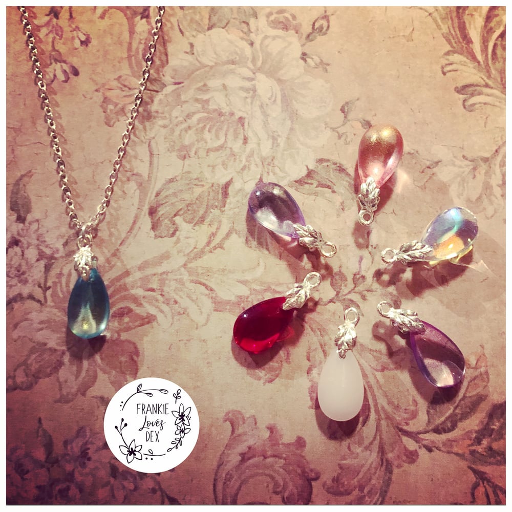 Image of Iridescent dropper necklace - 7 colours 