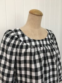 Image 1 of Large Black Check Smock Top