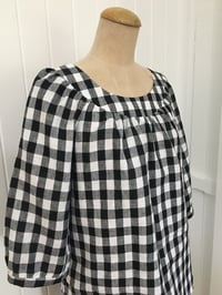 Image 2 of Large Black Check Smock Top