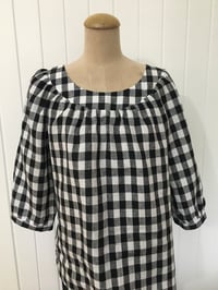 Image 3 of Large Black Check Smock Top