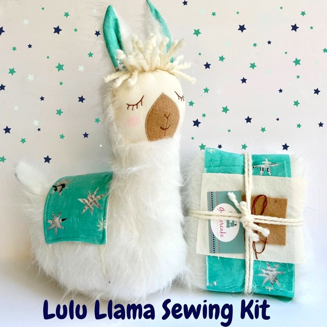 Lulu Llama Sewing Kit and PDF Pattern Gingercake Patterns and Design