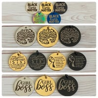 Stainless steel quote charms A005