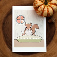 Image 1 of Hungry squirrel greeting card