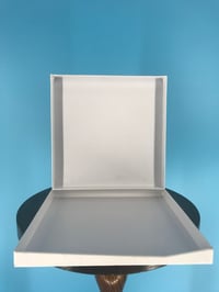 Image 1 of Burlington Recording Heavy Duty White Hinged Boxes for 1/4" x 7" Reels