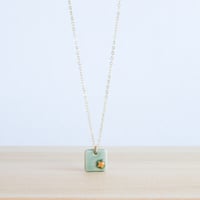 Image 1 of Baby Star Square Necklaces (Multiple Colors)