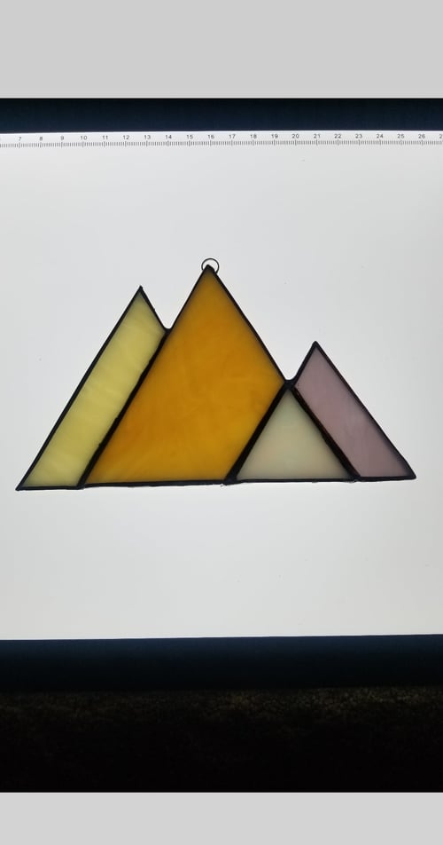 Image of Mountain Scene-stained glass