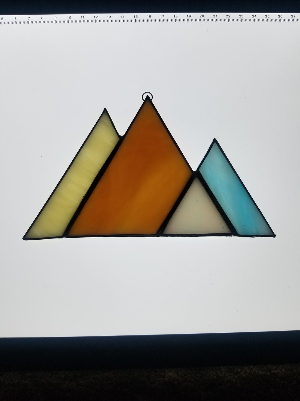 Image of Mountain Scene-stained glass