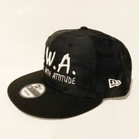 Image 3 of N.W.A. & New Era Black Camo Cotton Snapback w/ White Stitching