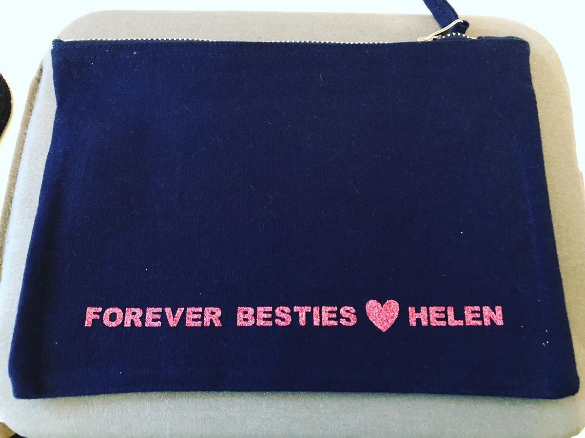 Image of LARGE Personalised Make up Bag with initial and name (28x20 cm)