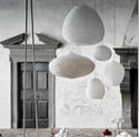 Suspension-Lampion en tissu / BLANC