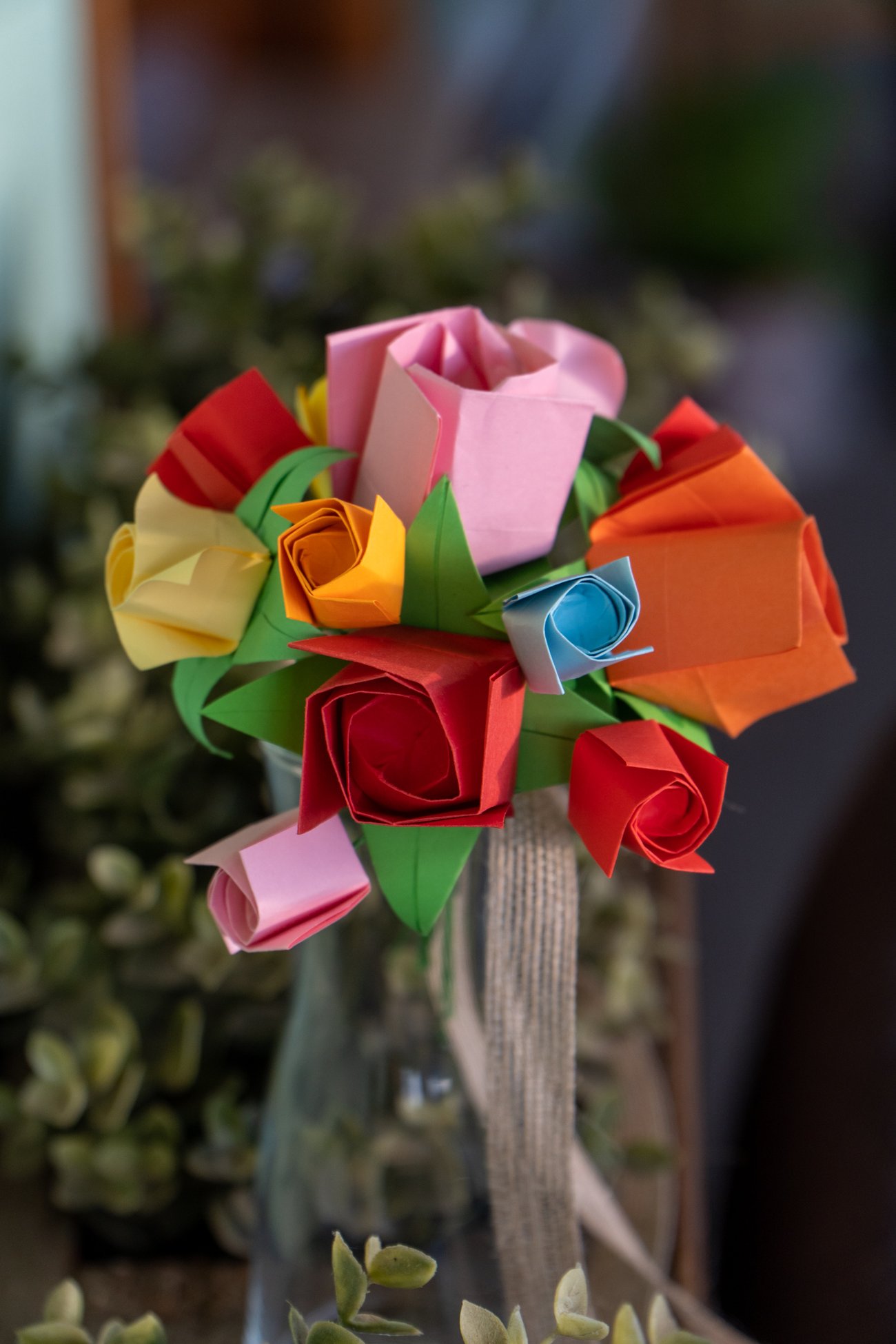 Bouquet Di Rose Origami La Carta Fiorisce 7787