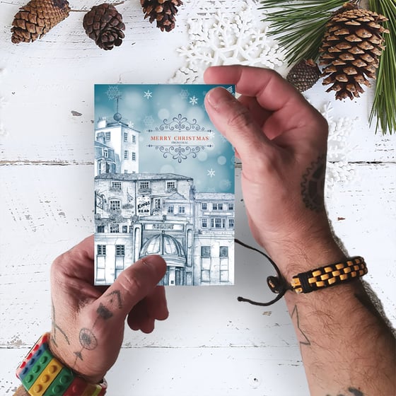 Image of Pack of SIX Deal Town Christmas Cards