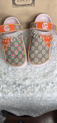 Image 3 of Orange Gorg girl crocs w/ matching crossbody