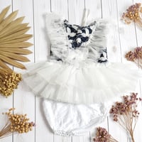 Image 1 of Sitter photo session set set | Evie | age 9-12 months | white | navy blue