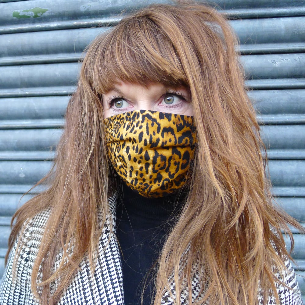 Image of Fierce Leopard Print Face Mask