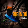 FlanRou - Sock 'RIBINOÙ' with orange cuff