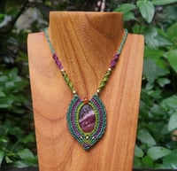 Image 1 of Cobalto Calciteb+ Carnelian Bead