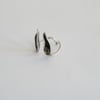 Baby bat ear silver ring