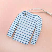 Striped Shirt Ceramic Ornament